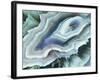 Digital Agate - Teal-null-Framed Art Print