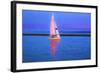 Digital Art Colorful Sailboat At Dusk-Anthony Paladino-Framed Giclee Print
