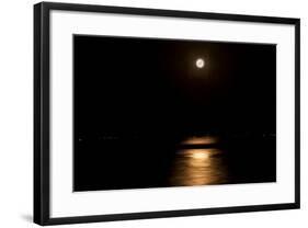 Digital Art Full Moon Over Lake-Anthony Paladino-Framed Giclee Print
