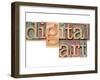 Digital Art - Isolated Text in Vintage Letterpress Wood Type-PixelsAway-Framed Art Print