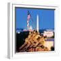 Digital Composite, Iwo Jima Memorial with Washington Monument in the Background, Arlington Natio...-null-Framed Photographic Print