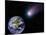 Digital Composite of a Comet Heading Towards Earth-Stocktrek Images-Mounted Photographic Print