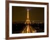 Digital Composite of Eiffel Tower and Champs-Elysees at Nighttime, Paris, France-Jim Zuckerman-Framed Photographic Print