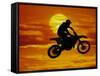 Digital Composite of Motocross Racer Doing Jump-Steve Satushek-Framed Stretched Canvas