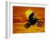 Digital Composite of Motocross Racer Doing Jump-Steve Satushek-Framed Photographic Print