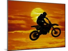 Digital Composite of Motocross Racer Doing Jump-Steve Satushek-Mounted Photographic Print