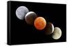 Digital Composite of Total Lunar Eclipse-null-Framed Stretched Canvas