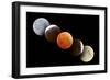 Digital Composite of Total Lunar Eclipse-null-Framed Photographic Print