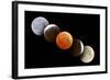 Digital Composite of Total Lunar Eclipse-null-Framed Photographic Print