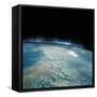 Digital Illustration of Aurora Borealis from Space-Photodisc-Framed Stretched Canvas