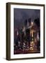 Digital Painting of the Light Trails in the Modern City,Illustration-Tithi Luadthong-Framed Art Print