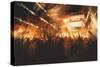 Digital Painting Showing Cheering Crowd at Concert,Illustration-Tithi Luadthong-Stretched Canvas