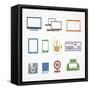 Digital Stuff Icons-tovovan-Framed Stretched Canvas