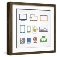 Digital Stuff Icons-tovovan-Framed Art Print