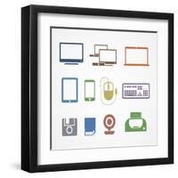 Digital Stuff Icons-tovovan-Framed Art Print