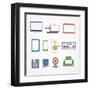 Digital Stuff Icons-tovovan-Framed Art Print