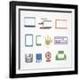 Digital Stuff Icons-tovovan-Framed Art Print