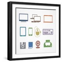 Digital Stuff Icons-tovovan-Framed Art Print