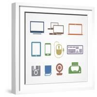 Digital Stuff Icons-tovovan-Framed Art Print