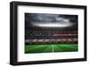 Digitally Generated American National Flag against Large Football Stadium-Wavebreak Media Ltd-Framed Photographic Print