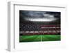 Digitally Generated American National Flag against Large Football Stadium-Wavebreak Media Ltd-Framed Photographic Print