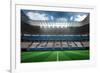 Digitally Generated Honduras National Flag against Large Football Stadium-Wavebreak Media Ltd-Framed Photographic Print