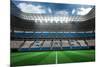 Digitally Generated Honduras National Flag against Large Football Stadium-Wavebreak Media Ltd-Mounted Photographic Print