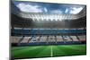 Digitally Generated Honduras National Flag against Large Football Stadium-Wavebreak Media Ltd-Mounted Photographic Print