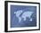 Digitally Generated Image of the World in Pixels-null-Framed Photographic Print