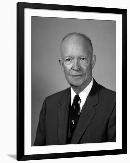 Digitally Restored American History Photo of President Dwight Eisenhower-null-Framed Photographic Print