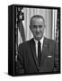 Digitally Restored American History Photo of President Lyndon B. Johnson-null-Framed Stretched Canvas