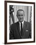 Digitally Restored American History Photo of President Lyndon B. Johnson-null-Framed Photographic Print