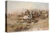 Digitally Restored American History Print of the Battle of Little Bighorn-null-Stretched Canvas