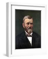 Digitally Restored Color Portrait of President Ulysses S. Grant-null-Framed Art Print