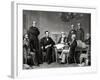 Digitally Restored Picture of President Lincoln Reading Emancipation Proclamation-Stocktrek Images-Framed Photographic Print