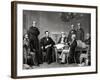 Digitally Restored Picture of President Lincoln Reading Emancipation Proclamation-Stocktrek Images-Framed Photographic Print