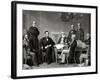 Digitally Restored Picture of President Lincoln Reading Emancipation Proclamation-Stocktrek Images-Framed Photographic Print
