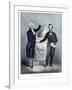 Digitally Restored Print of President Washington And President Lincoln Shaking Hands-Stocktrek Images-Framed Photographic Print
