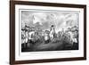 Digitally Restored Revolutionary War Print Showing the Surrender of British Troops-Stocktrek Images-Framed Photographic Print