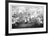 Digitally Restored Revolutionary War Print Showing the Surrender of British Troops-Stocktrek Images-Framed Photographic Print