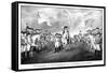 Digitally Restored Revolutionary War Print Showing the Surrender of British Troops-Stocktrek Images-Framed Stretched Canvas