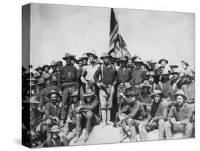 Digitally Restored Vector Artwork of Theodore Roosevelt And the Rough Riders-Stocktrek Images-Stretched Canvas