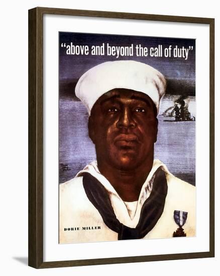 Digitally Restored Vector Image of Doris Dorie Miller, a Cook in the U.S. Navy-Stocktrek Images-Framed Photographic Print