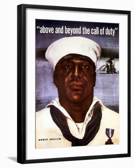 Digitally Restored Vector Image of Doris Dorie Miller, a Cook in the U.S. Navy-Stocktrek Images-Framed Photographic Print