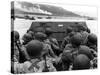 Digitally Restored Vector Photo of American Troops in a Landing Craft-Stocktrek Images-Stretched Canvas