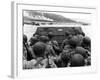 Digitally Restored Vector Photo of American Troops in a Landing Craft-Stocktrek Images-Framed Photographic Print