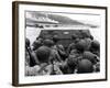 Digitally Restored Vector Photo of American Troops in a Landing Craft-Stocktrek Images-Framed Photographic Print