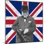 Digitally Restored Vector Photo of Sir WInston Churchill-Stocktrek Images-Mounted Photographic Print