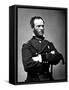 Digitally Restored Vector Portrait of General Sherman-Stocktrek Images-Framed Stretched Canvas