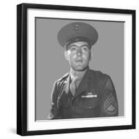 Digitally Restored Vector Portrait of Gunnery Sergeant John Basilone-Stocktrek Images-Framed Photographic Print